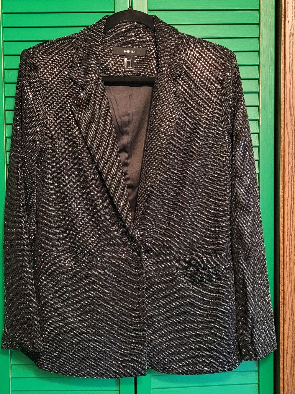 Forever 21 Black Sparkle Sequin Blazer